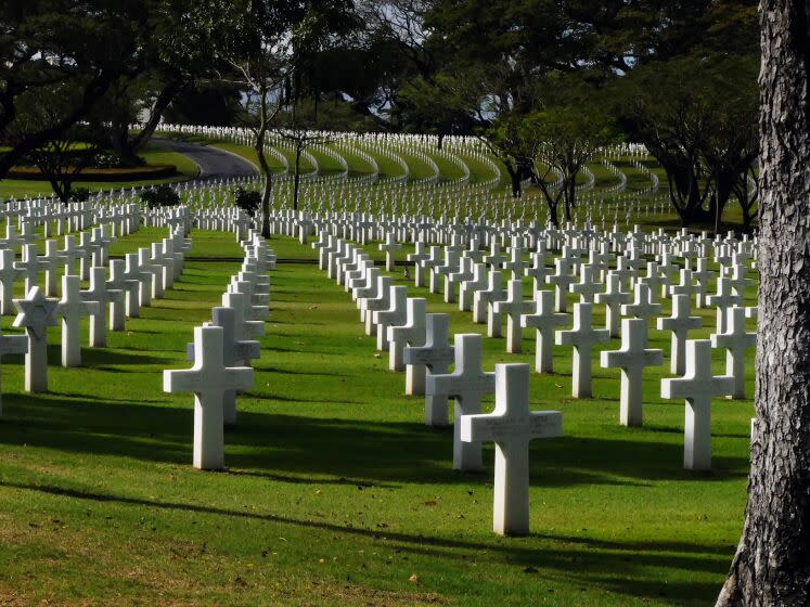 The Manila American Cemetery has more than 17,000 marble headstones for Americans killed in the Pacific war, and more than 36,000 names on stone tablets for those missing in action, or lost or buried at sea. It is the largest U.S. military cemetery overseas.