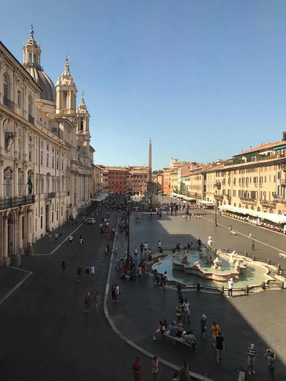 view of piazza navona from rome italy