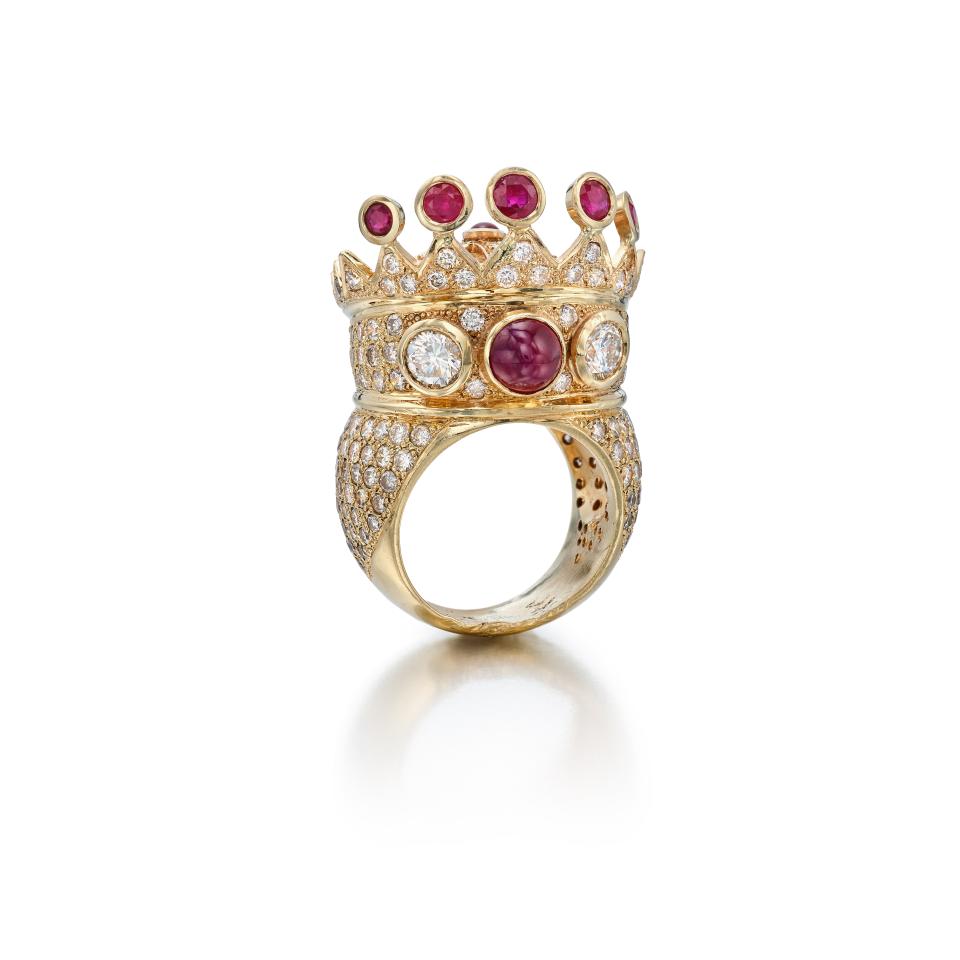 Tupac Shakur’s self-designed gold, ruby and diamond crown ring