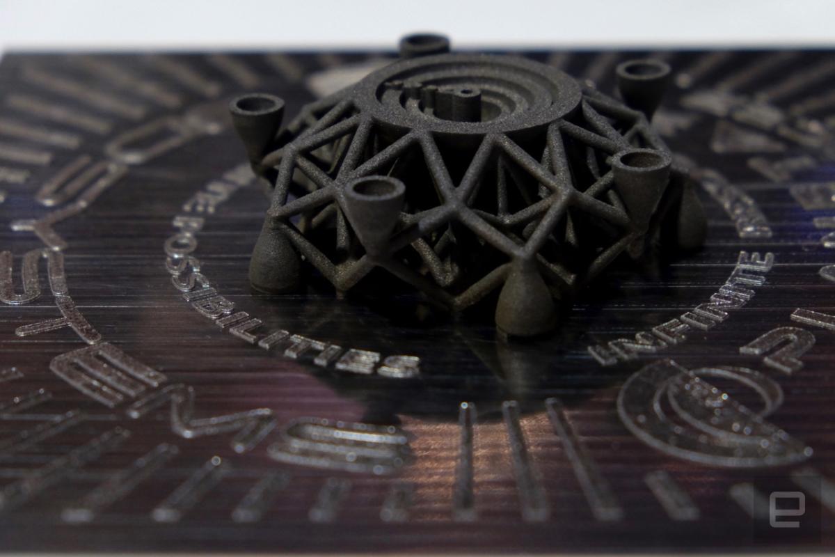 This is the first object 3D-printed from alien metal