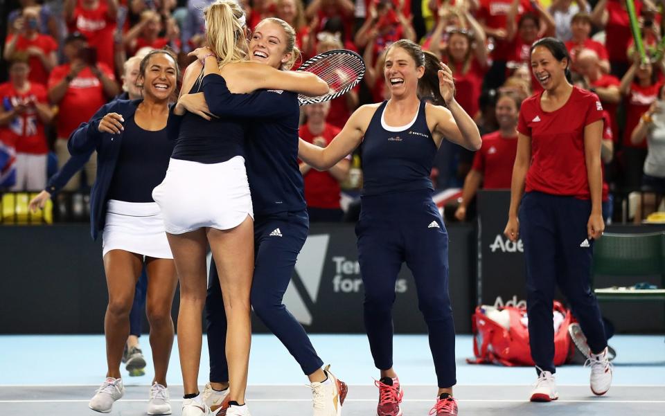 Great Britain beat Kazakhstan in April but the new Fed Cup format means that victory is rendered meaningless  - Getty Images Europe