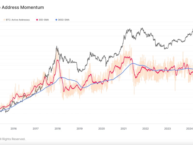 Bitcoin Active Address Momentum (Glassnode)