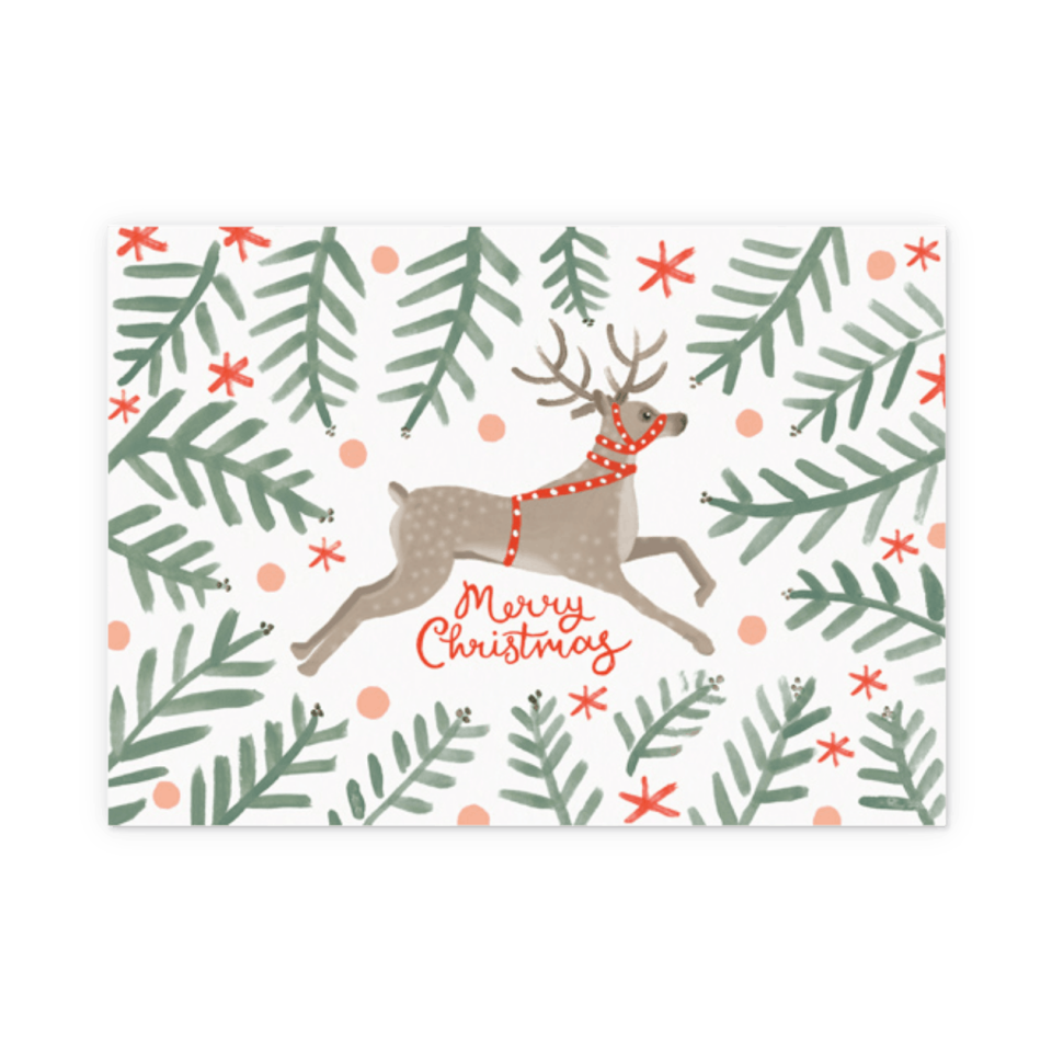 Reindeer Christmas Holiday Card