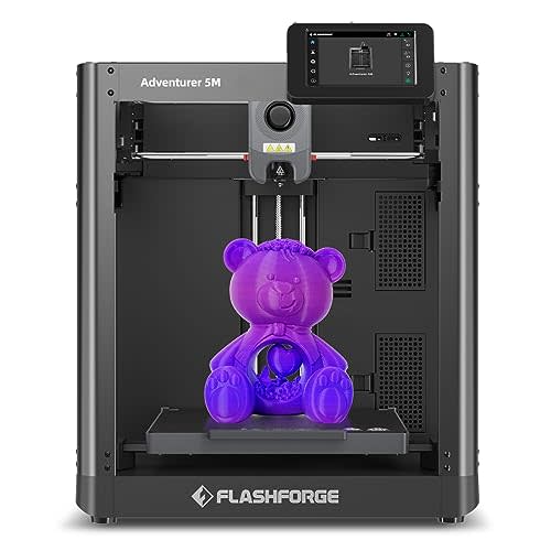 FLASHFORGE Adventurer 5M 3D Printer with Fully Auto Leveling, Max 600mm/s High Speed Printing,…