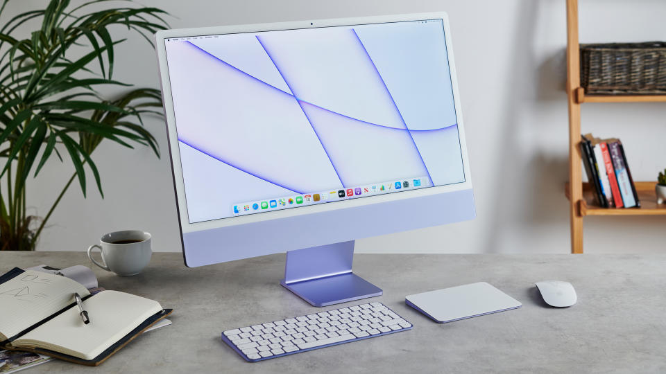 iMac (24-inch, 2021) shown on top of a desk