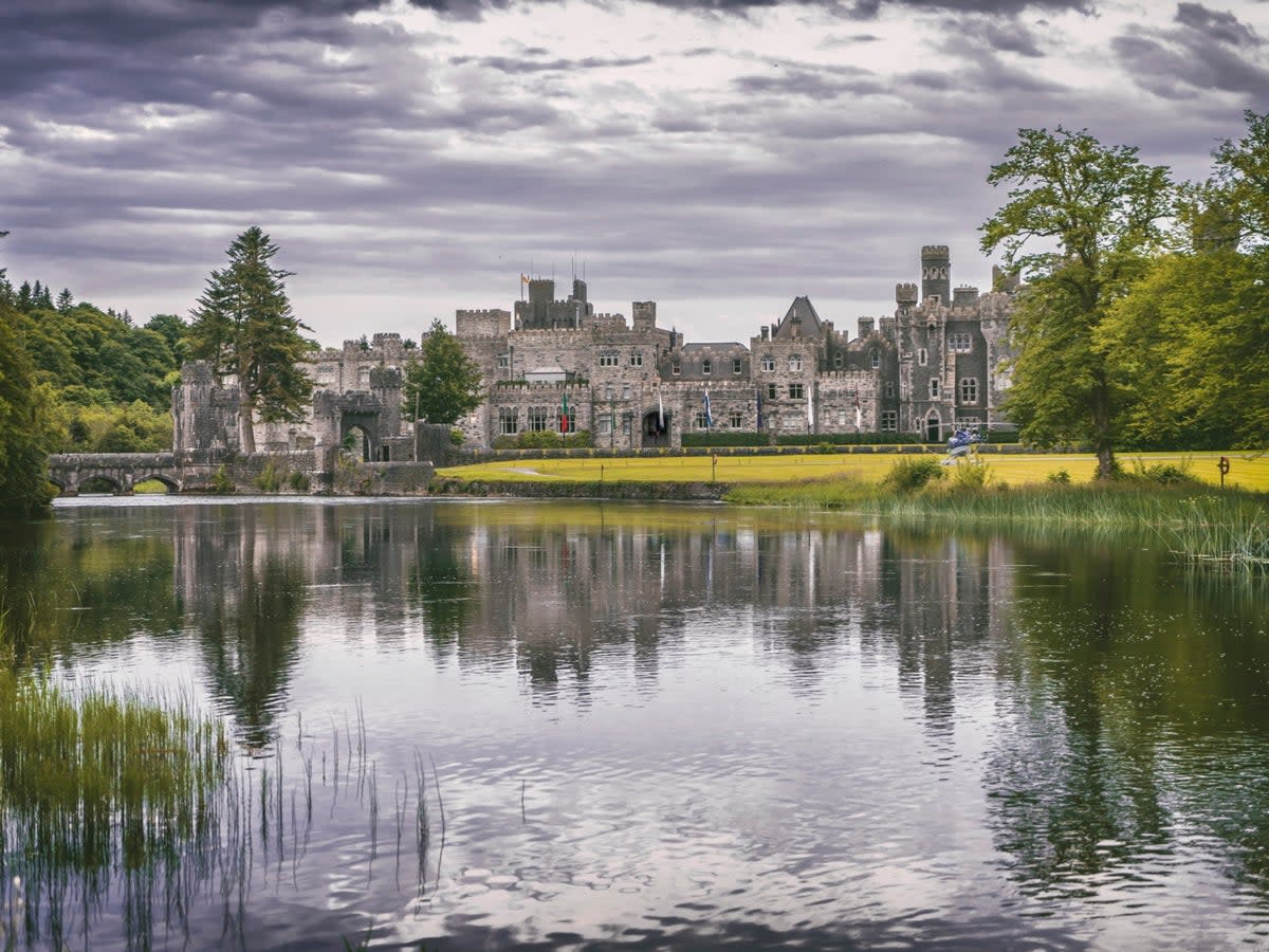 Four-poster beds, silk curtains and an on-site cinema add to the luxury feel (Ashford Castle)