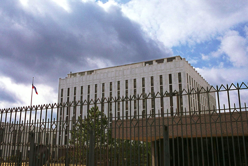 <em>The Russian embassy in Washington has had its address changed to 1 Boris Nemstov Plaza (Rex)</em>