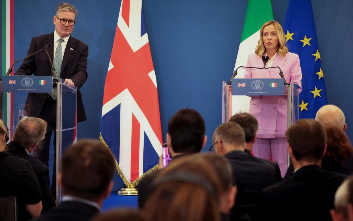 Sir Keir Starmer and Giorgia Meloni