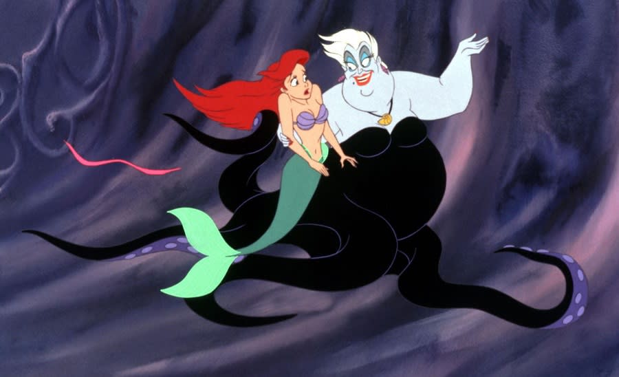 Animated Ursula pulls Ariel close