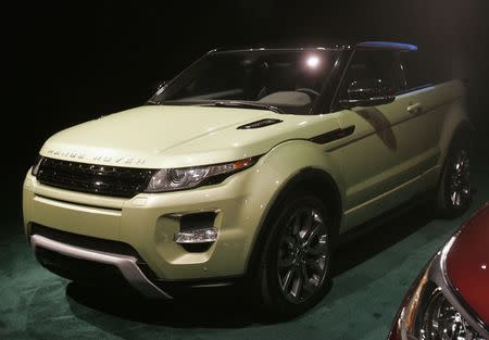 A Range Rover Evoque vehicle is displayed on the first press preview day in Detroit, Michigan in this January 9, 2012 file photo. REUTERS/Rebecca Cook/Files