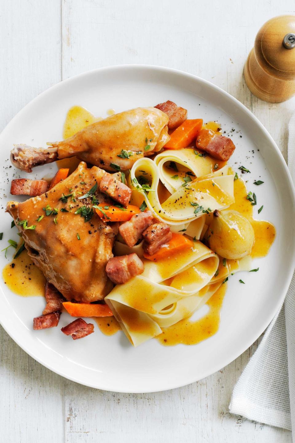 Spring Chicken With Egg Noodles