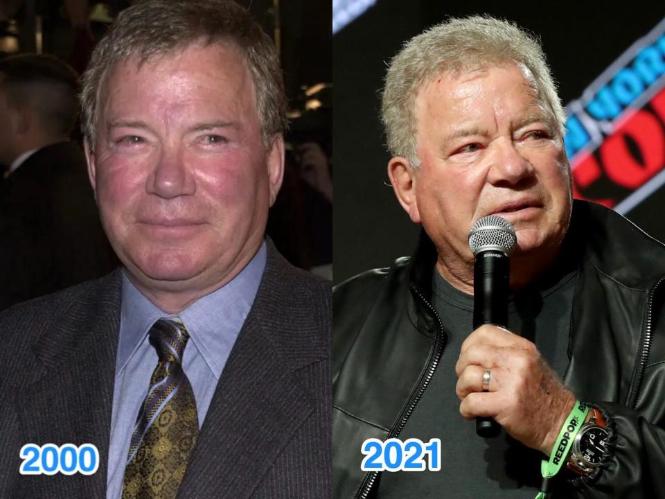 william shatner then and now