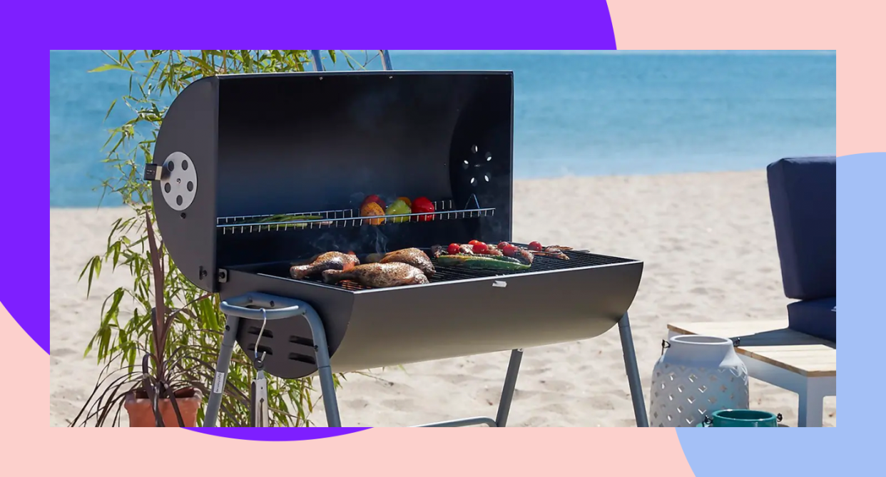 Perfect for outdoor grilling and searing, this Homebase BBQ now has 50% off. (Homebase/Yahoo Life UK)