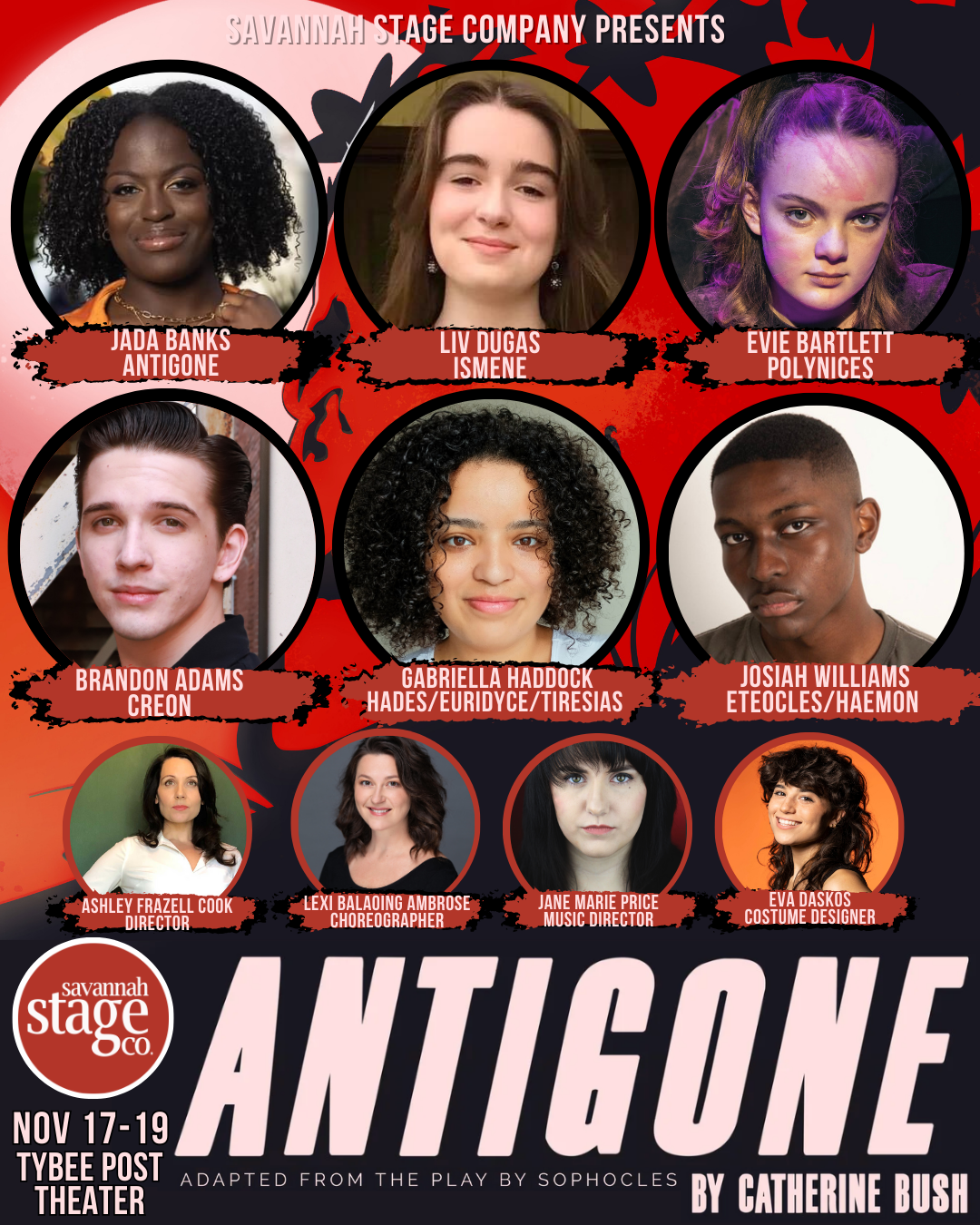 The cast of Savannah Stage Co.'s production of "Antigone"