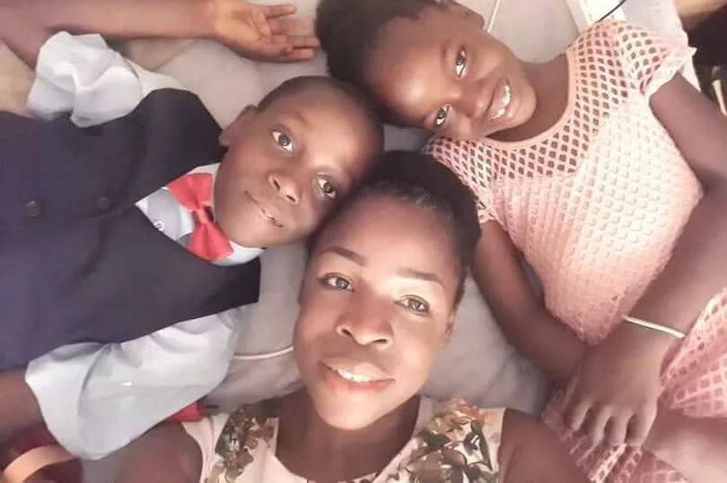 Racheal Syamutondo and her children