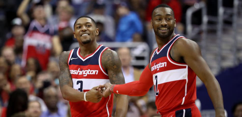 John Wall and Bradley Beal of the Wizards