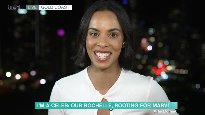 Rochelle Humes is in Australia to welcome her husband when he leaves the jungle. (ITV screengrab)