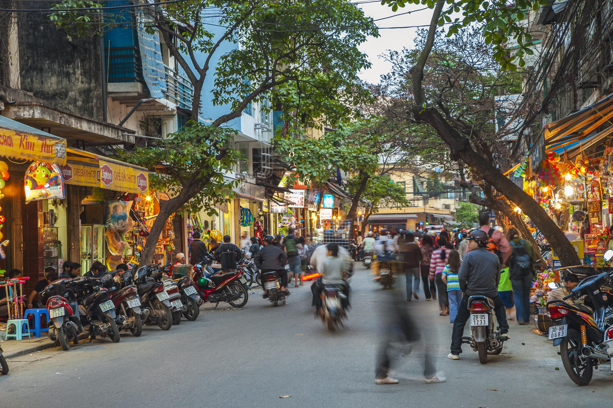 Hanoi city in Vietnam is a busy and bustling city tourists will enjoy