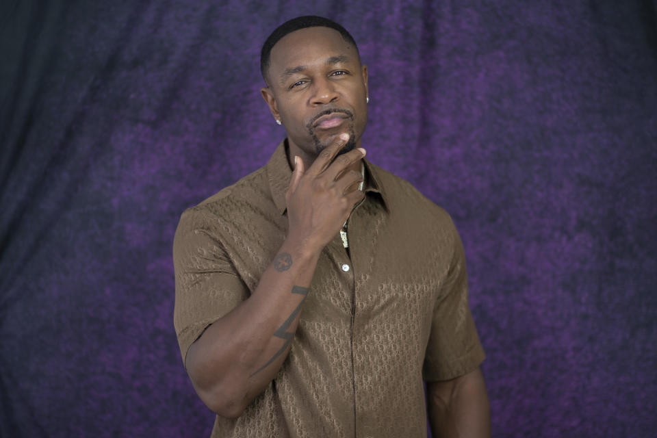 Tank poses for a portrait on Tuesday, Aug. 16, 2022, in New York. “R&B Money," his ninth studio album, is a 17-track project with a back-to-basics R&B approach featuring appearances from Chris Brown, Alex Isley and more. It also includes the singles “I Deserve” and “Can’t Let It Show” which both reached No. 1 on Billboard’s Adult R&B Airplay chart. (AP Photo/Gary Gerard Hamilton)