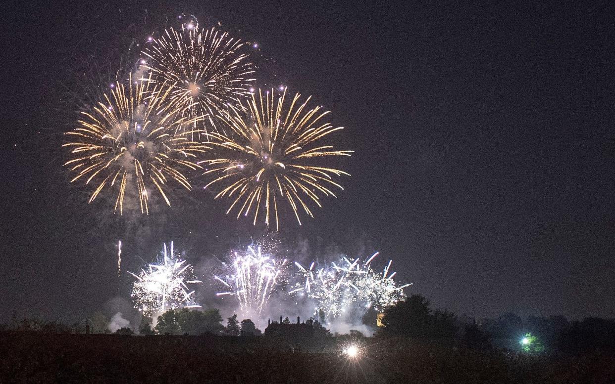 Fireworks from the Frogmore House party lit up the night sky over Windsor - Steve Finn