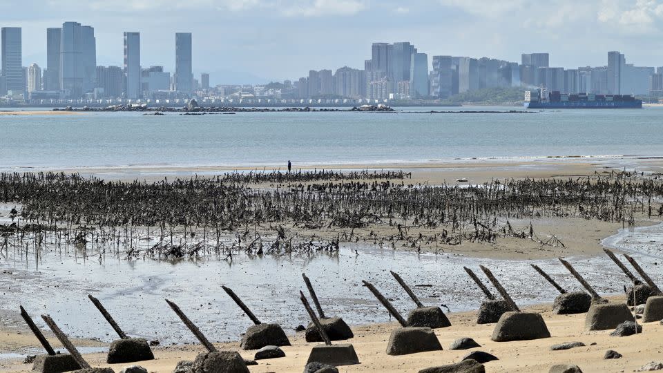 The Chinese city of Xiamen lies just 2 miles from Taiwan's Kinmen islands. - Sam Yeh/AFP/Getty Images