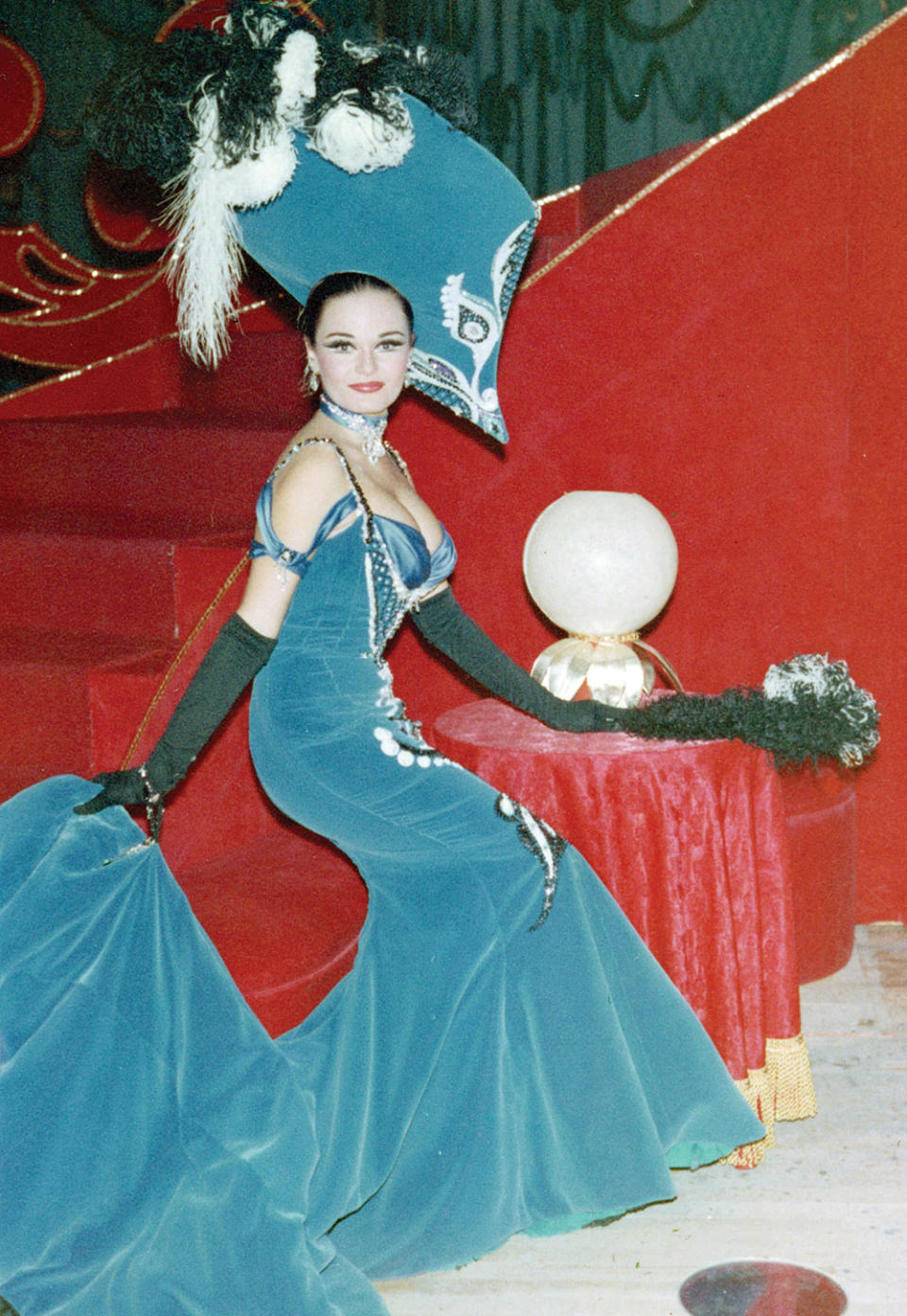 Perrine made the showgirl rounds in Las Vegas in 1966. Says Souther, now Perrine’s companion: “I remember the doctor saying her body had the wear and tear of an NFL player. She danced 12 shows a week in Vegas, in that heavy costume, up and down the stairs. She did it for nine years. It caught up with her.”