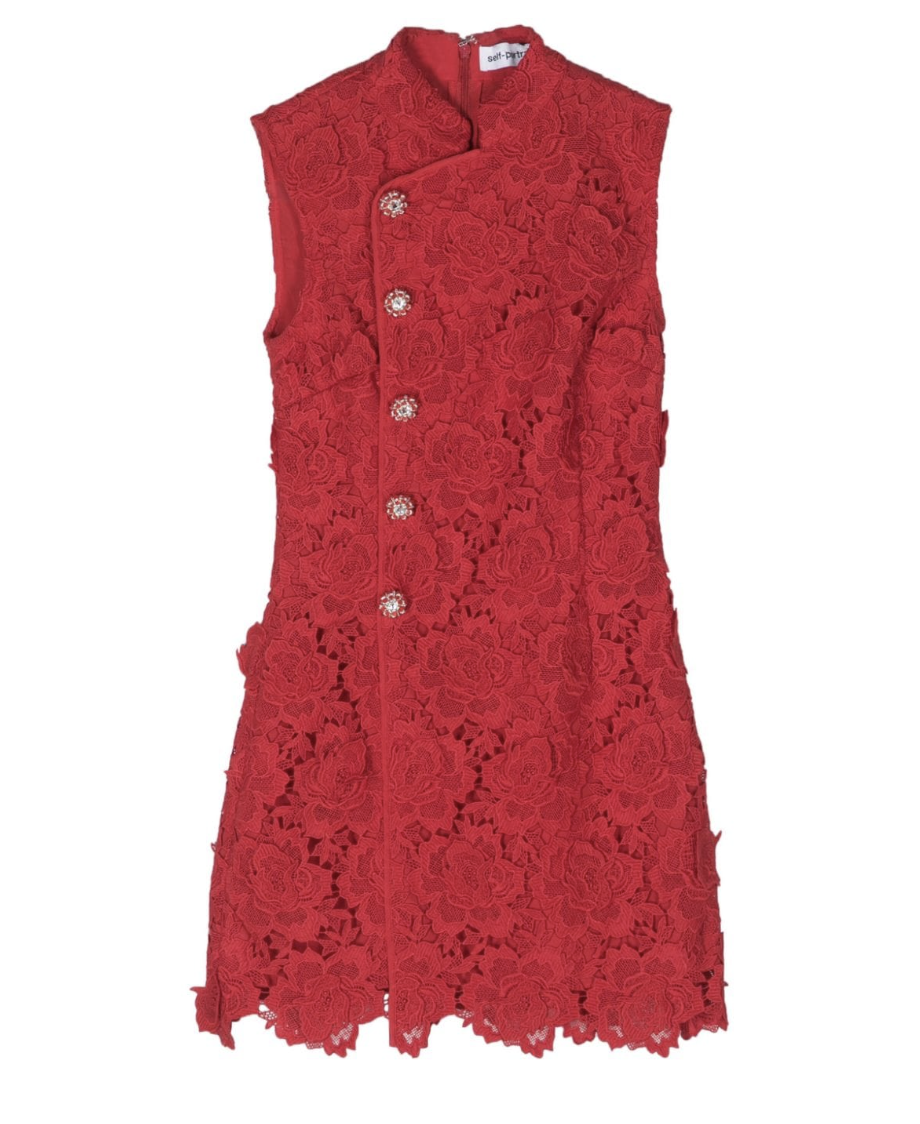 Self-Portrait floral-lace crystal-embellished minidress. (PHOTO: Net-A-Porter)


