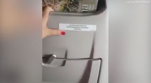 A terrified passenger filmed the moment the storm hit, showing tourists crying and gripping the seats in front of them. Photo: East2West News