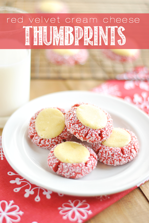 Red Velvet Cream Cheese Thumbprints