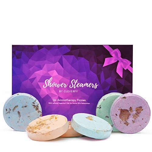 20) Cleverfy Aromatherapy Shower Steamers - Variety Set Of 6x Shower Bombs With Essential Oils For Relaxation. Shower Bomb Melts For Women Who Has Everything. Shower Steamer Tablets (Fizzies) For Home Spa