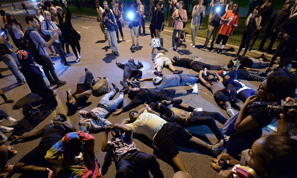 Charlotte protests mostly peaceful on third night