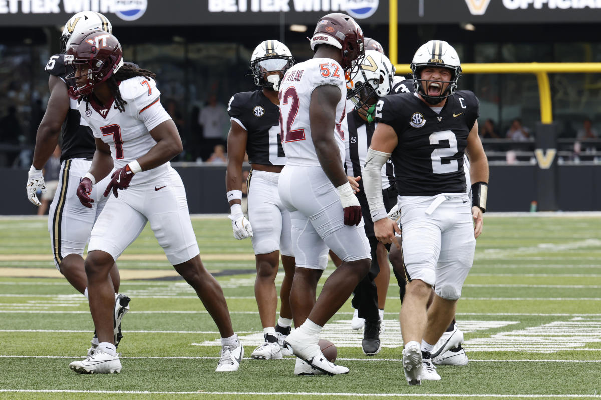 Vanderbilt stuns Virginia Tech with 34-27 overtime upset