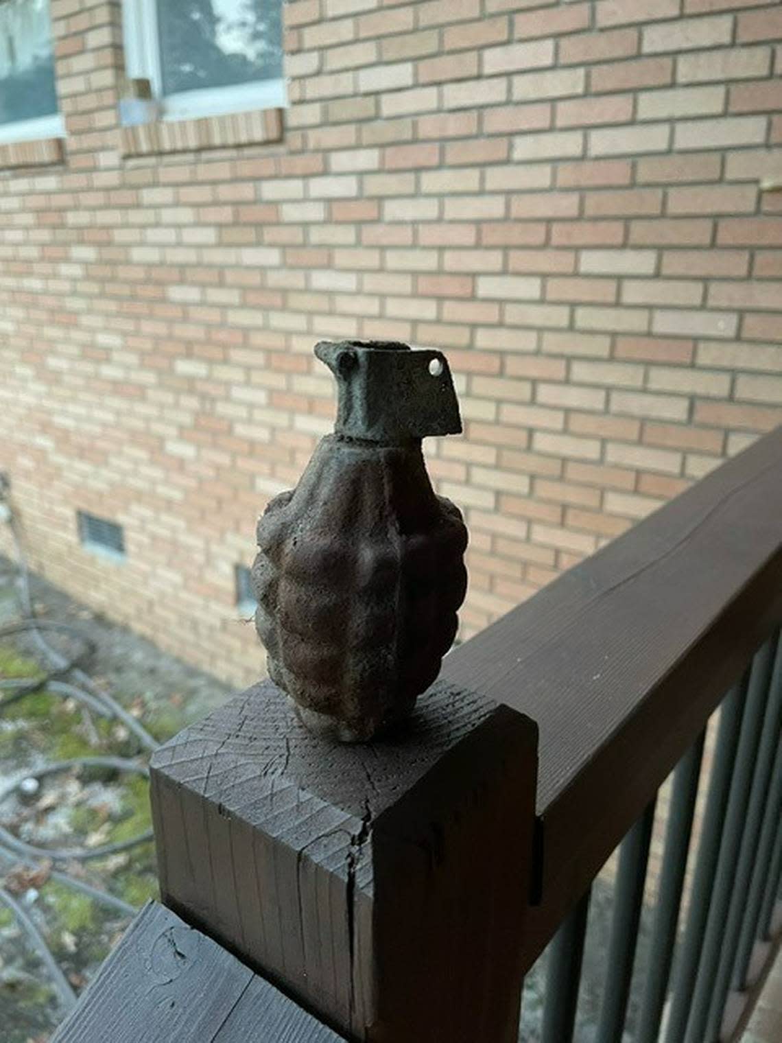 A grenade was found buried behind a home, the Forest Acres Police Department said.