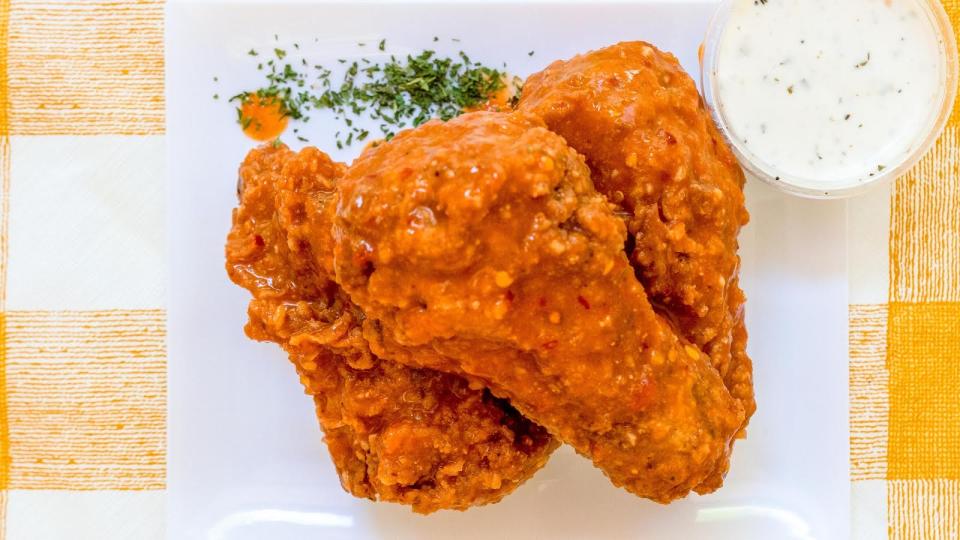 The fried "chicken" at Vegan Hood in Harlem. (Courtesy of Lanise Herman-Thomas)