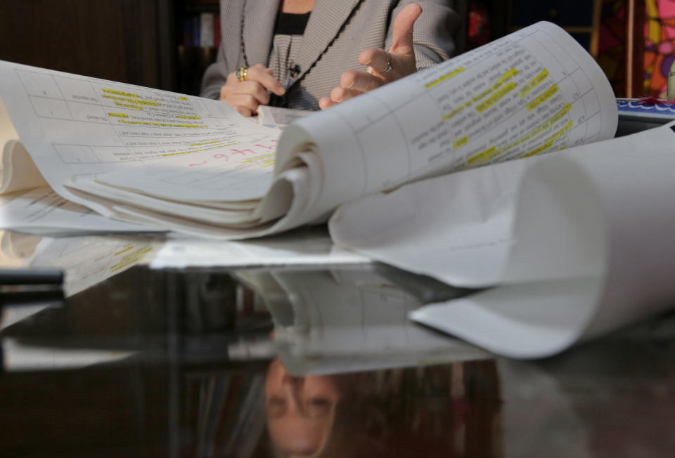 This photo taken Jan. 26, 2014 shows Catherine Fisher of Australia speaks during an interview at her home in Tokyo, Sunday. An Associated Press investigation into the military’s handling of sexual assaults in Japan has found a pattern of random and inconsistent judgments in which most offenders are not incarcerated. Instead, commanders have ordered “nonjudicial punishments” that ranged from docked pay to a letter of reprimand. (AP Photo/Shizuo Kambayashi)