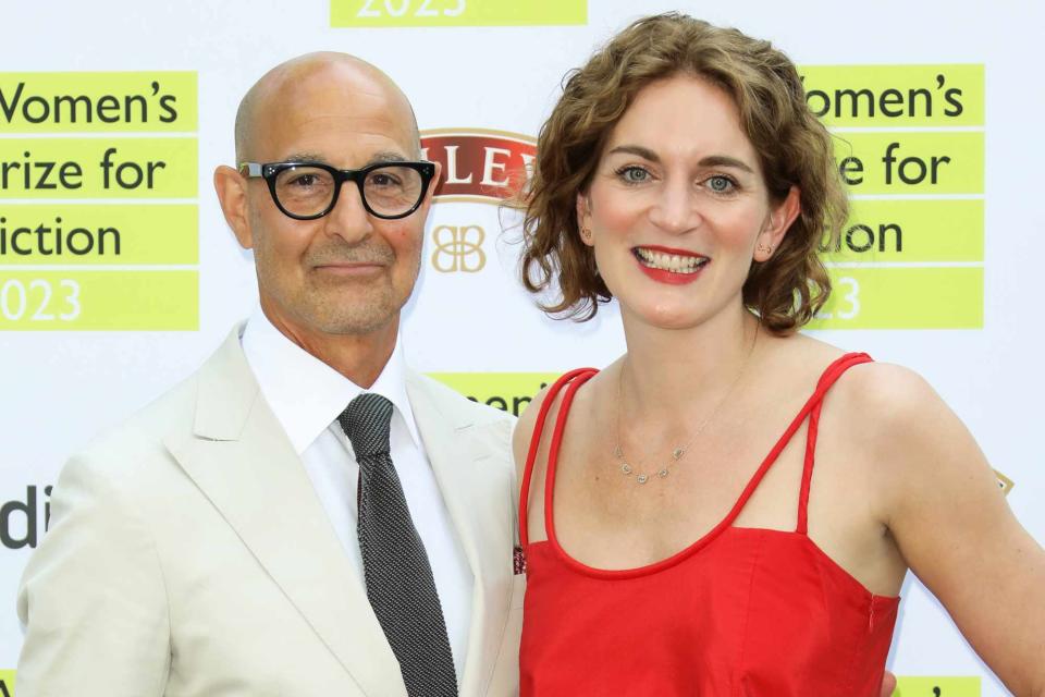 <p>David M. Benett/Hoda Davaine/Dave Benett/Getty</p> Stanley Tucci and Felicity Blunt in 2023.