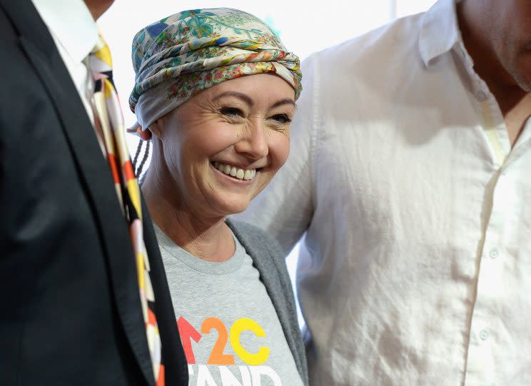 Ella indicó que había perdido todo su cabello durante el tratamiento. (Getty Images)