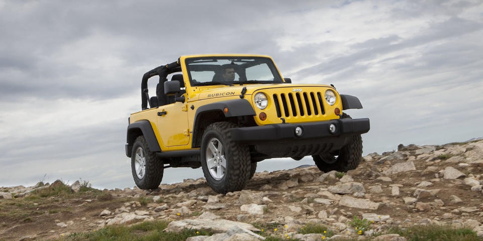 <p>Even though there's a new Wrangler on its way, the old model is still a solid buy. Why? Well, in Rubicon form, it's <a rel="nofollow noopener" href="http://www.roadandtrack.com/new-cars/road-tests/reviews/a6341/the-2014-jeep-wrangler-rubicon-x-is-freakishly-capable/" target="_blank" data-ylk="slk:one of the most capable factory off roaders;elm:context_link;itc:0;sec:content-canvas" class="link ">one of the most capable factory off roaders</a> on the market, and the aftermarket can turn it into a beast.</p>