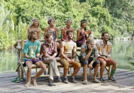 "Come Over to the Dark Side" - The tribe sits together before the start of the food auction during the Eleventh episode of "Survivor: Caramoan - Fans vs. Favorites."