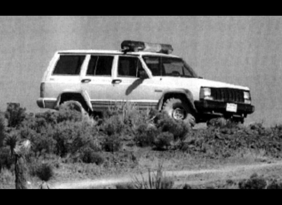 June 18, 1997. Area 51 Groom Lake Nevada. Picture of security patrol near the Area 51 complex. 