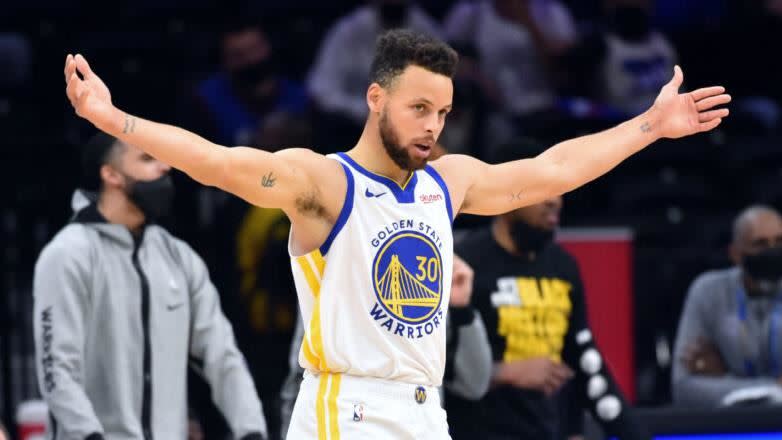 勇士球星柯瑞（Stephen Curry）上賽季帶領球隊奪冠。（圖／翻攝自NBA官網）