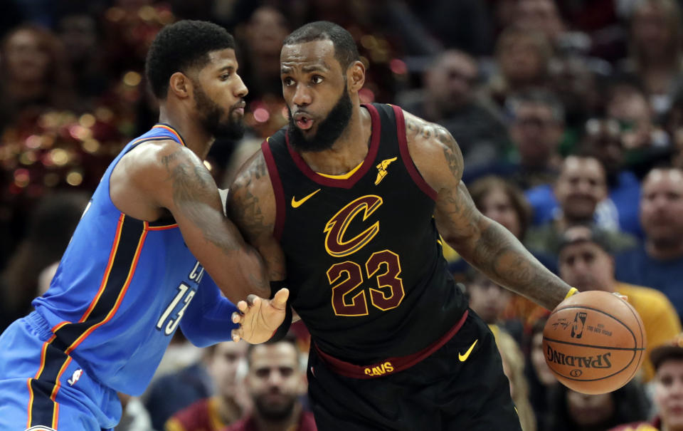 The Lakers made LeBron James and Paul George their top priorities in 2018. Has that changed? (AP)