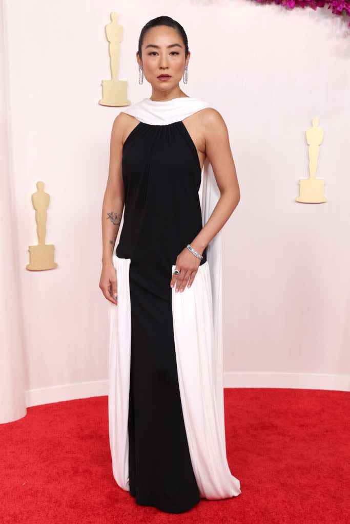 greta lee oscars 2024 dress