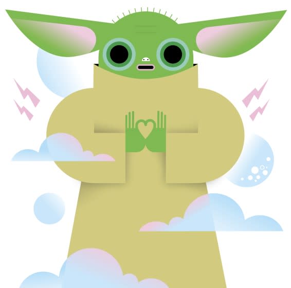 Baby Yoda for the Envy Awards illo. Credit is Kirsten Ulve/For The Times ….for la-et-env-0827-envy-awards