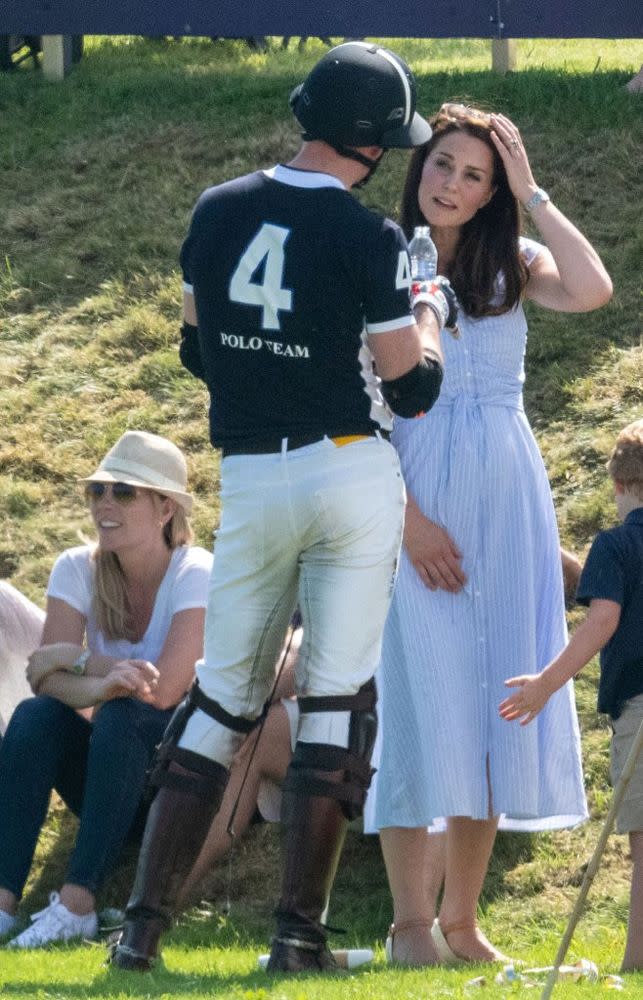 Prince William and Kate Middleton at a charity polo match on June 10