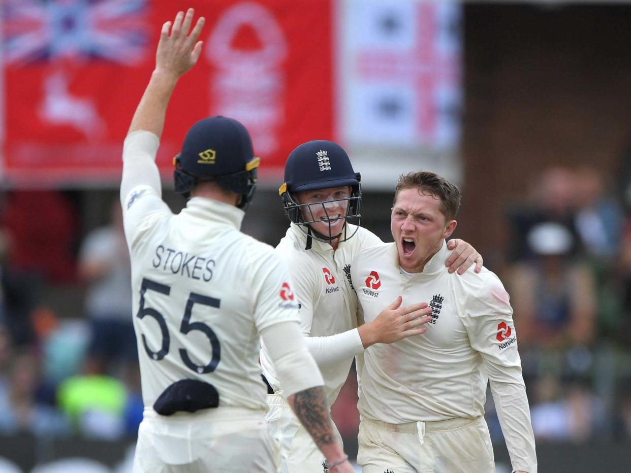 Bess celebrates making history with England on day three in Port Elizabeth: Getty