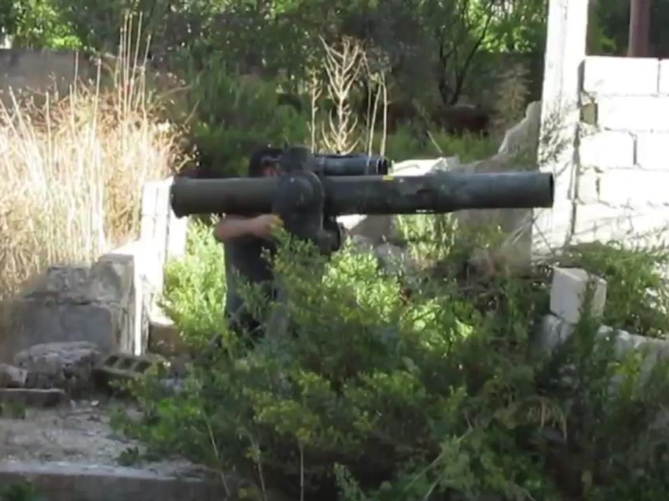 Syrian rebel TOW missile