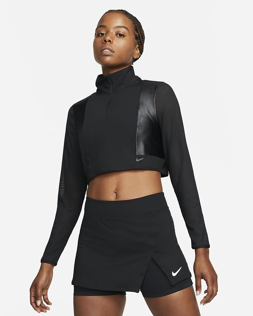 Serena Design Crew Printed 1/2-Zip Tennis Top