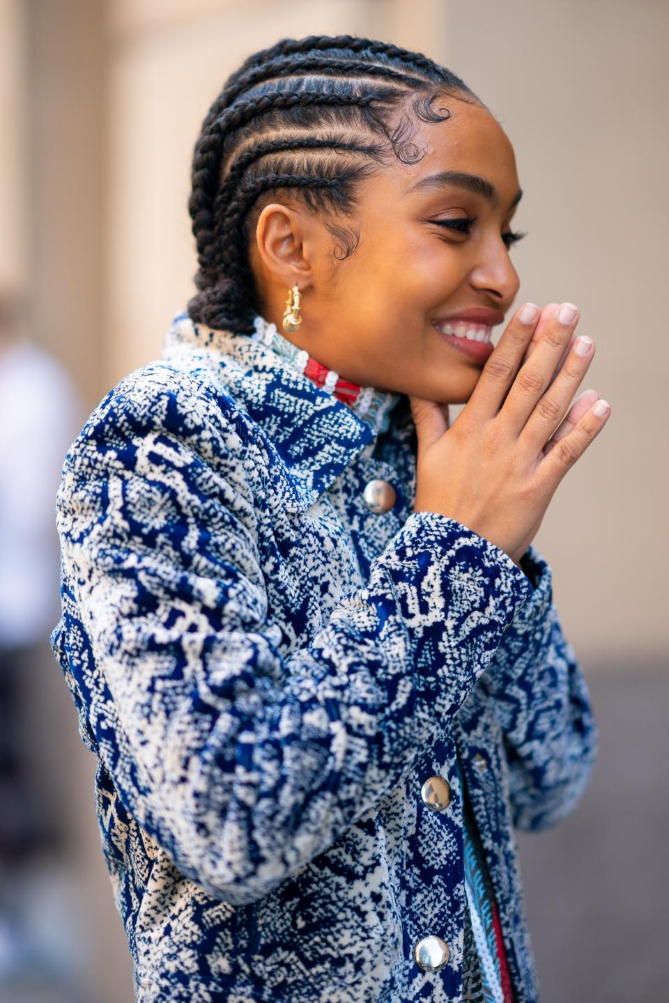 Goddess Braids in a Low Bun