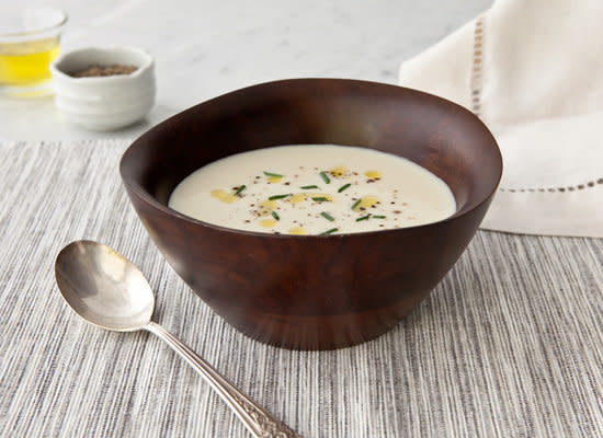<strong>Get the <a href="http://www.huffingtonpost.com/2011/10/27/cauliflower-soup_n_1059661.html">Cauliflower Soup Recipe</a></strong>